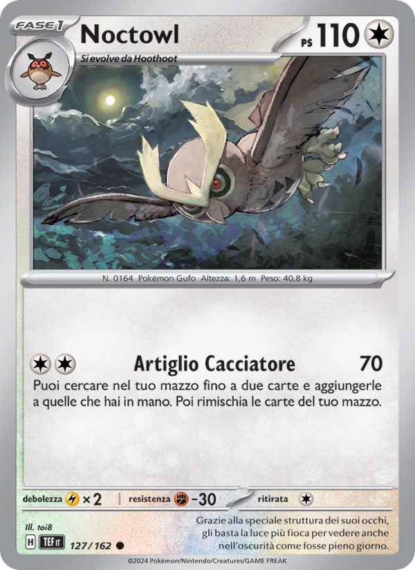 Noctowl 127/218 — Cronoforze (Italian Pokémon TCG card)