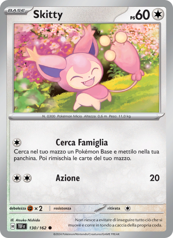 Skitty 130/218 — Cronoforze (Italian Pokémon TCG card)