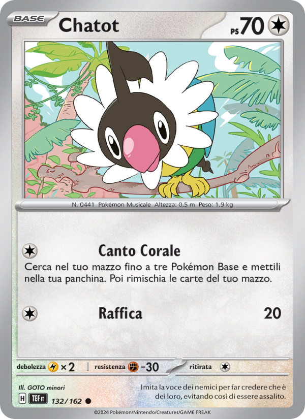 Chatot 132/218 — Cronoforze (Italian Pokémon TCG card)