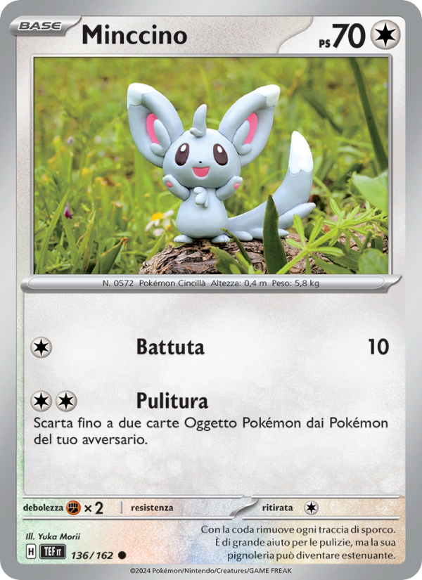 Minccino 136/218 — Cronoforze (Italian Pokémon TCG card)