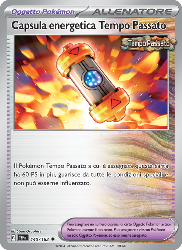 Capsula energetica Tempo Passato 140/218 — Cronoforze (Italian Pokémon TCG card)