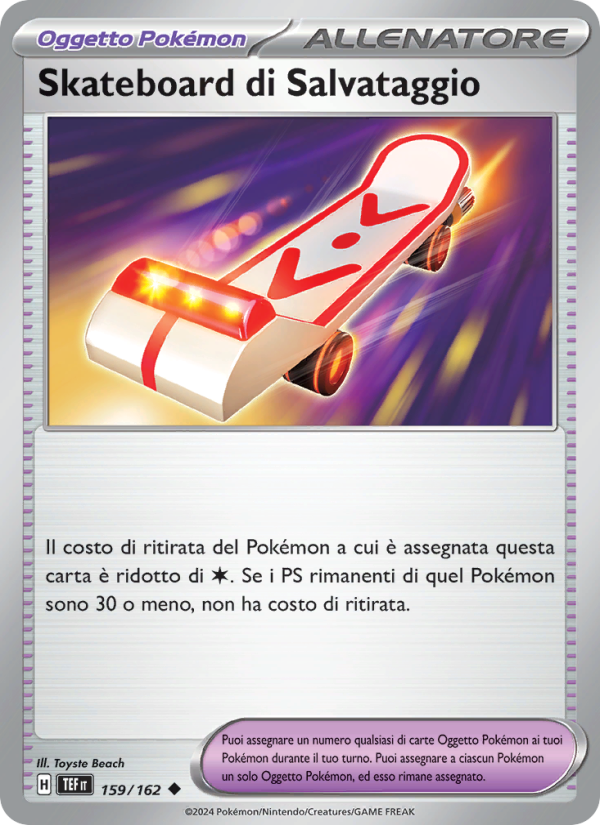 Skateboard di Salvataggio 159/218 — Cronoforze (Italian Pokémon TCG card)