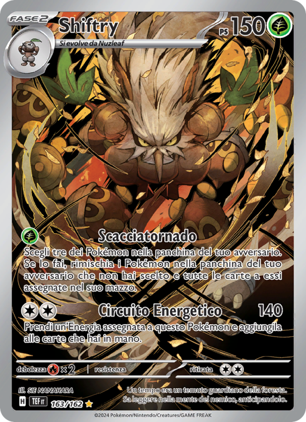 Shiftry 163/218 — Cronoforze (Italian Pokémon TCG card)
