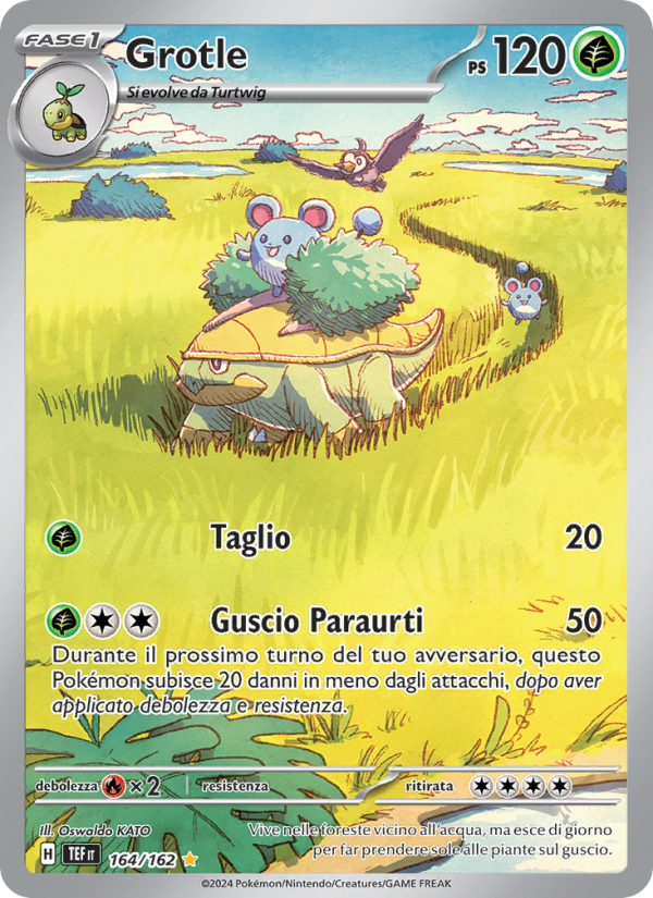 Grotle 164/218 — Cronoforze (Italian Pokémon TCG card)