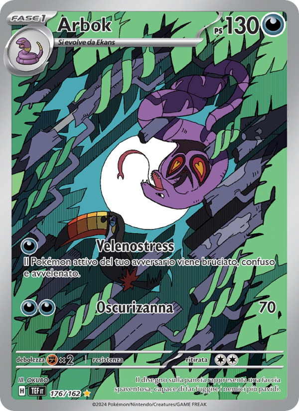 Arbok 176/218 — Cronoforze (Italian Pokémon TCG card)