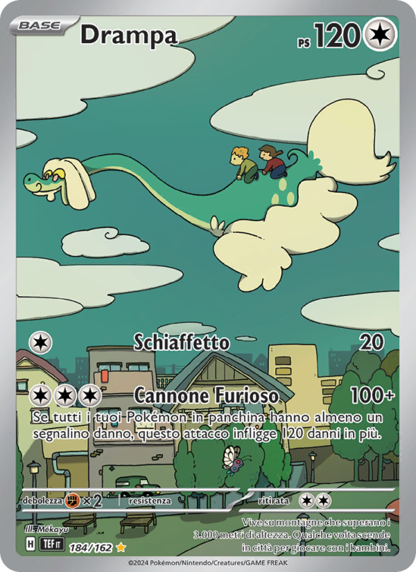 Drampa 184/218 — Cronoforze (Italian Pokémon TCG card)