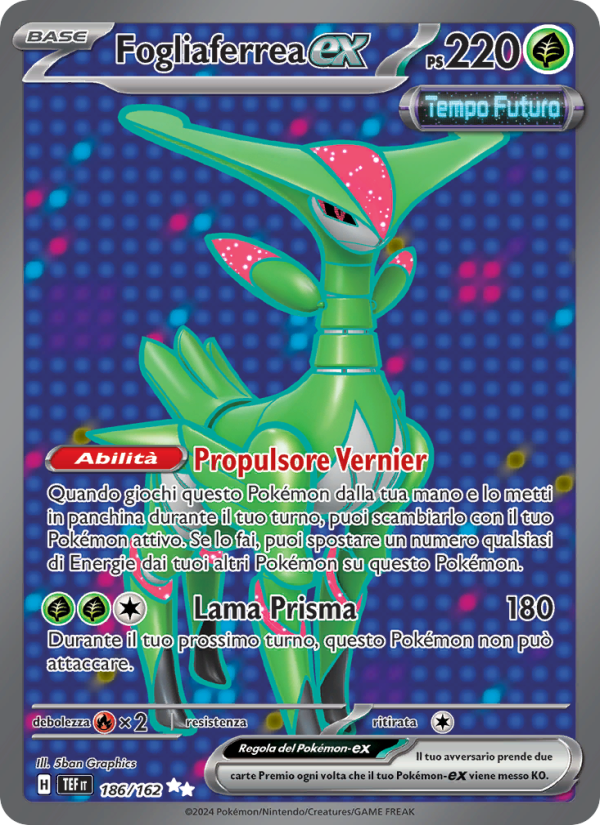 Fogliaferrea-ex 186/218 — Cronoforze (Italian Pokémon TCG card)