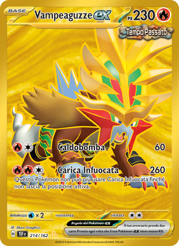 Vampeaguzze-ex 214/218 — Cronoforze (Italian Pokémon TCG card)
