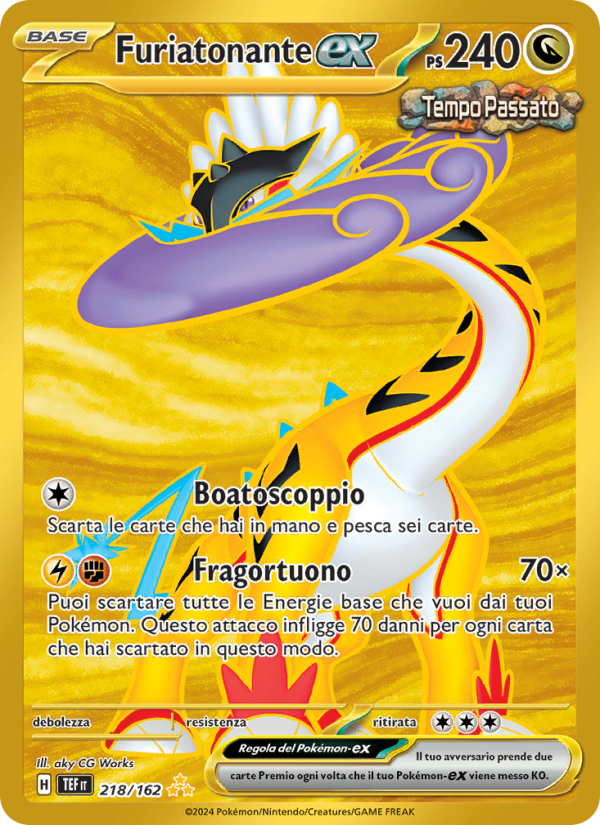Furiatonante-ex 218/218 — Cronoforze (Italian Pokémon TCG card)