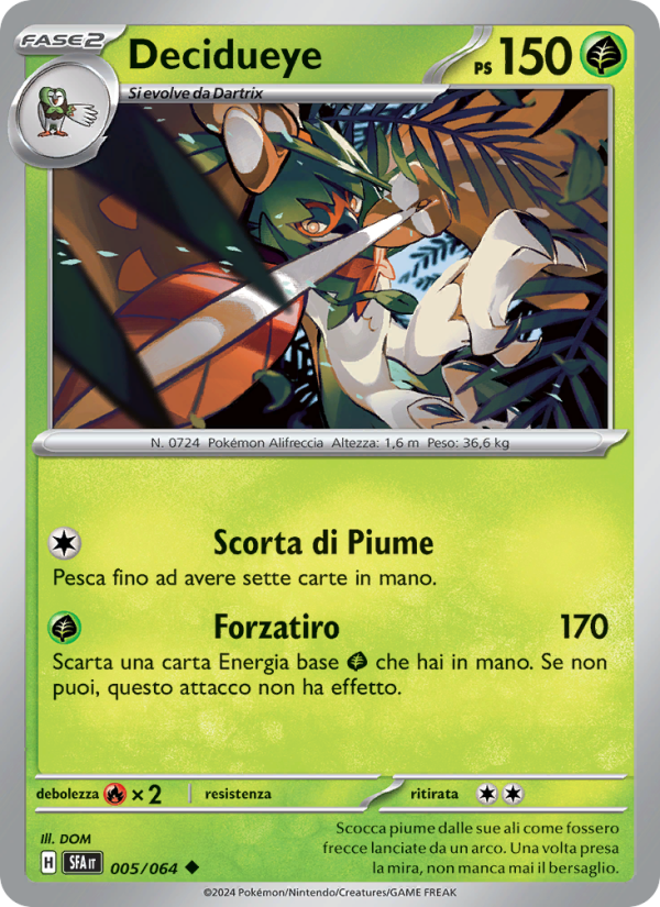 Decidueye 005/99 — Segreto Fiabesco (Italian Pokémon TCG card)