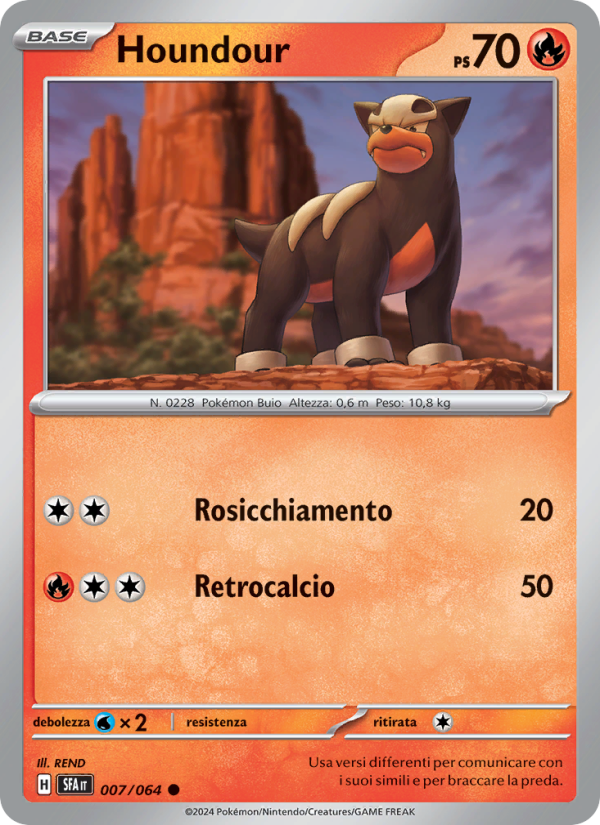 Houndour 007/99 — Segreto Fiabesco (Italian Pokémon TCG card)