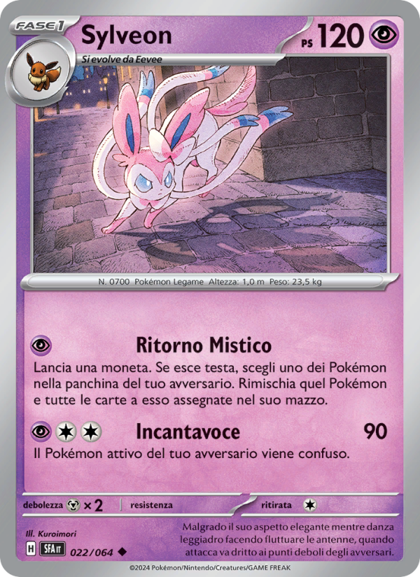 Sylveon 022/99 — Segreto Fiabesco (Italian Pokémon TCG card)