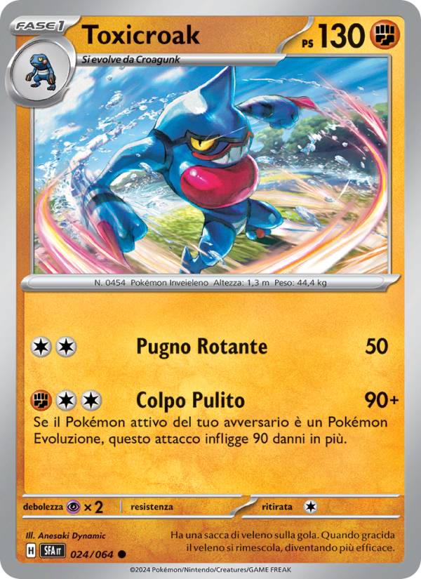 Toxicroak 024/99 — Segreto Fiabesco (Italian Pokémon TCG card)