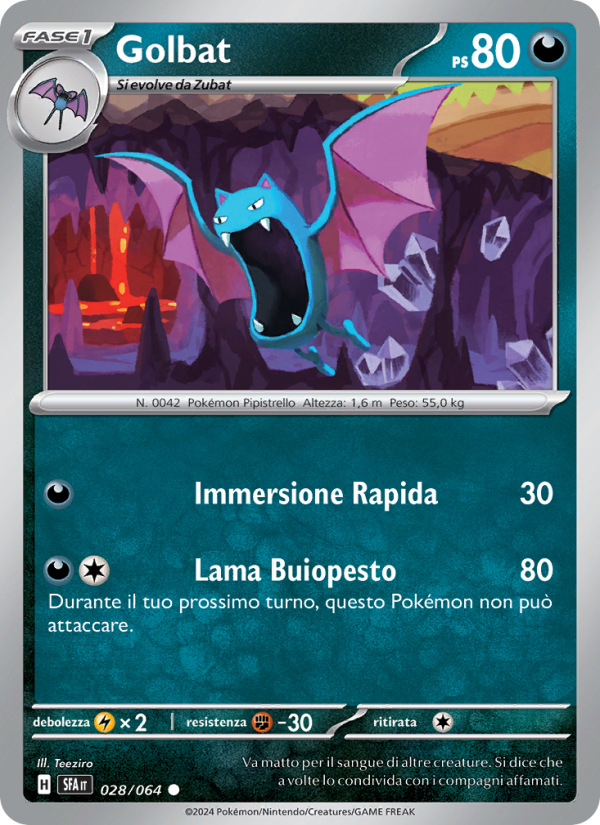 Golbat 028/99 — Segreto Fiabesco (Italian Pokémon TCG card)