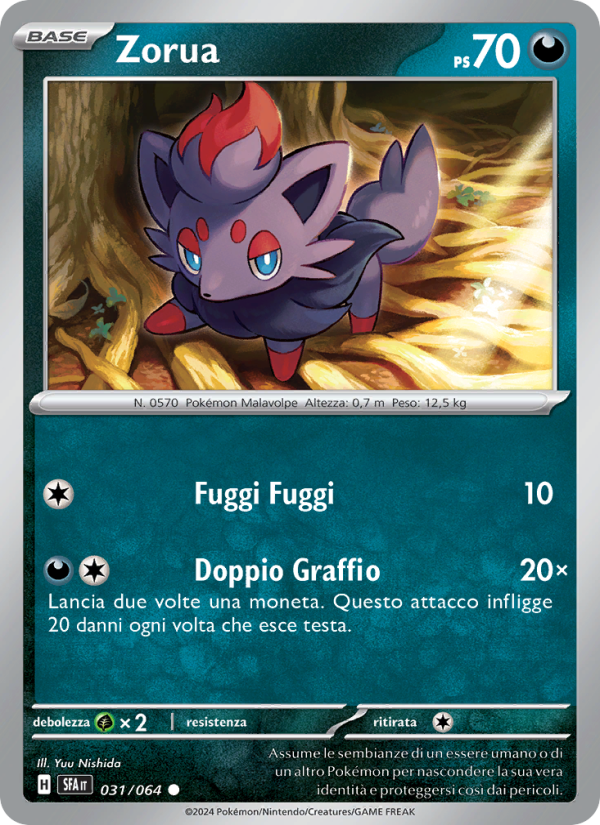 Zorua 031/99 — Segreto Fiabesco (Italian Pokémon TCG card)