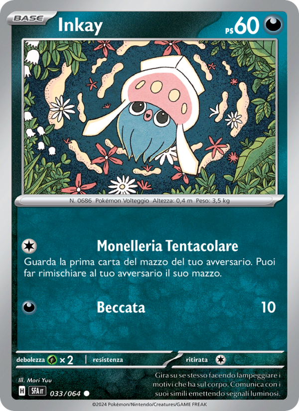 Inkay 033/99 — Segreto Fiabesco (Italian Pokémon TCG card)