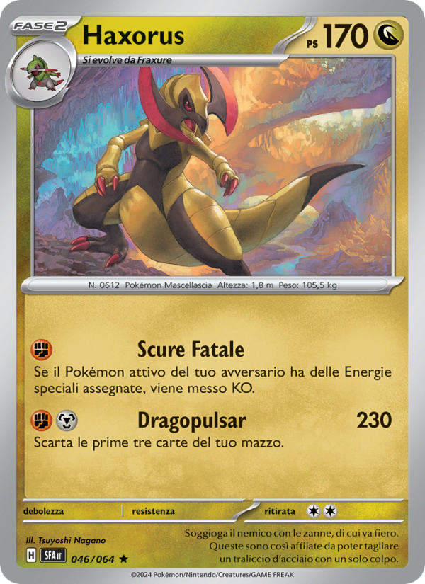 Haxorus 046/99 — Segreto Fiabesco (Italian Pokémon TCG card)