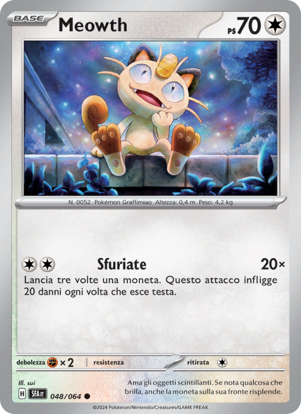 Meowth 048/99 — Segreto Fiabesco (Italian Pokémon TCG card)