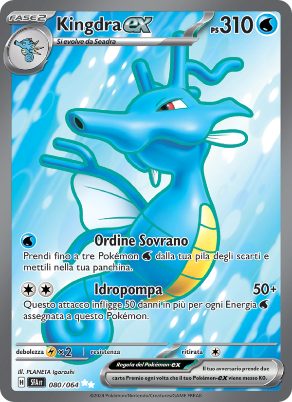 Kingdra-ex 080/99 — Segreto Fiabesco (Italian Pokémon TCG card)