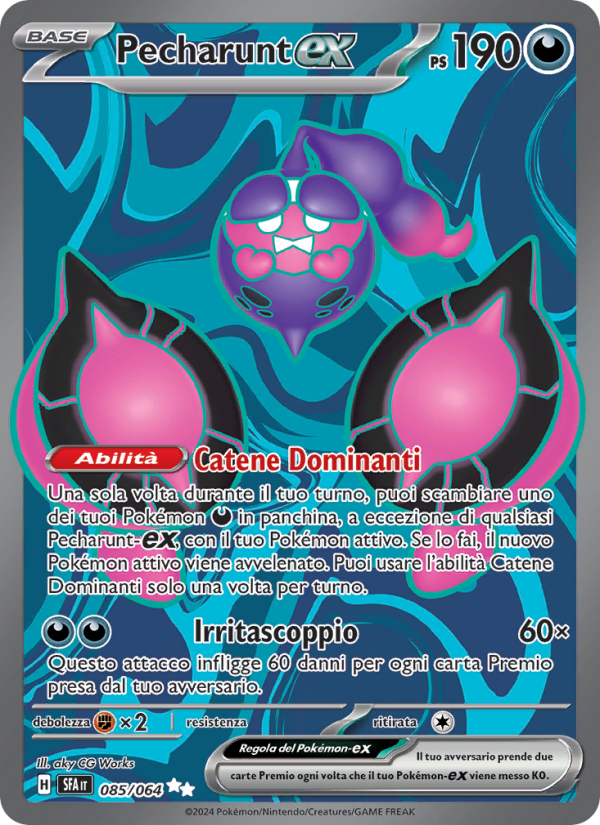 Pecharunt-ex 085/99 — Segreto Fiabesco (Italian Pokémon TCG card)