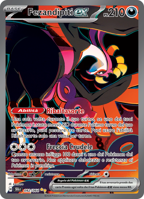 Fezandipiti-ex 092/99 — Segreto Fiabesco (Italian Pokémon TCG card)