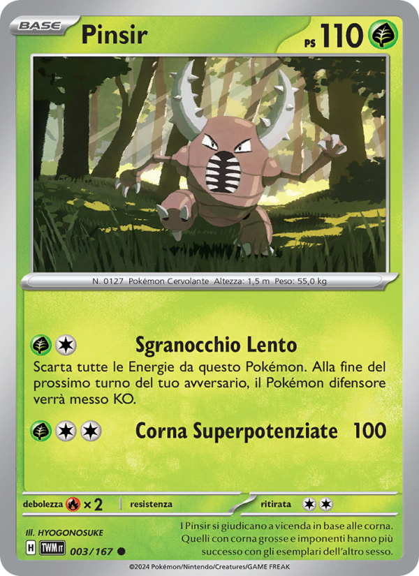 Pinsir 003/226 — Crepuscolo Mascherato (Italian Pokémon TCG card)