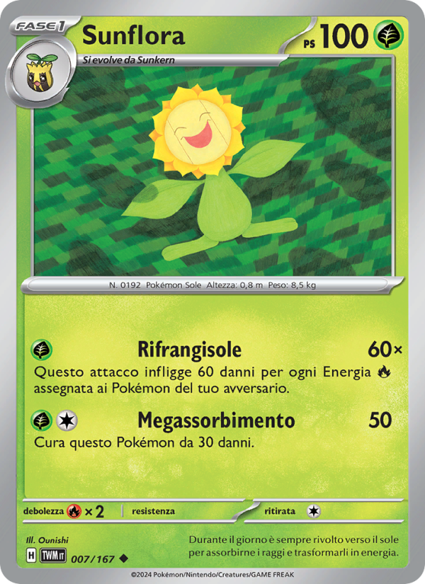 Sunflora 007/226 — Crepuscolo Mascherato (Italian Pokémon TCG card)