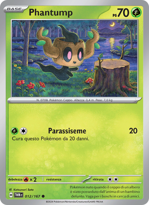 Phantump 012/226 — Crepuscolo Mascherato (Italian Pokémon TCG card)
