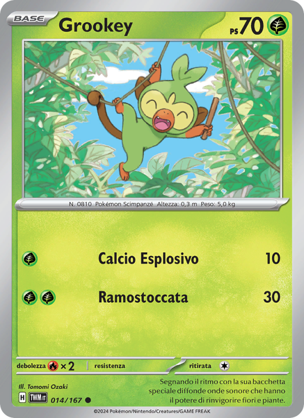 Grookey 014/226 — Crepuscolo Mascherato (Italian Pokémon TCG card)