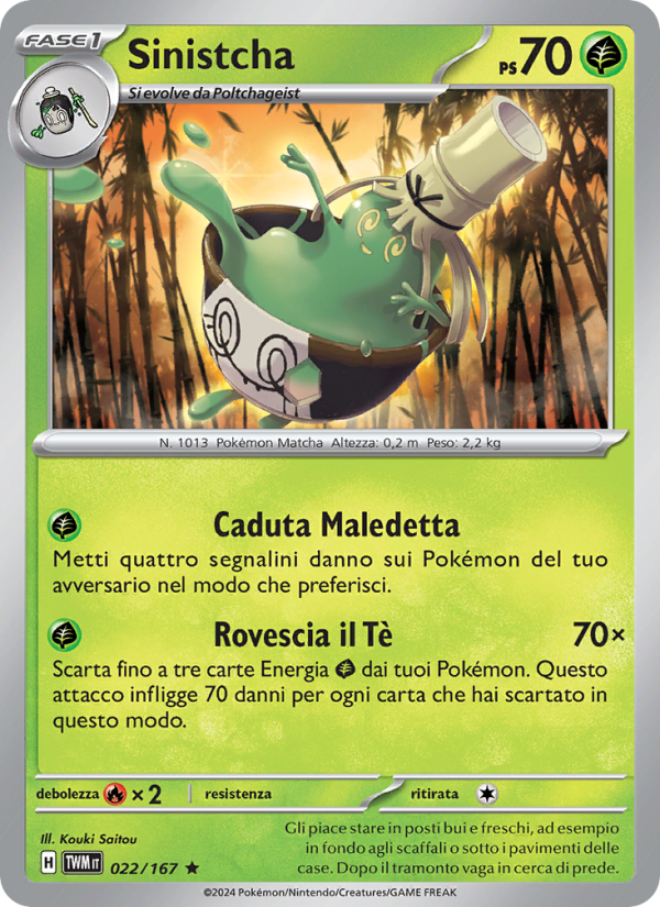 Sinistcha 022/226 — Crepuscolo Mascherato (Italian Pokémon TCG card)