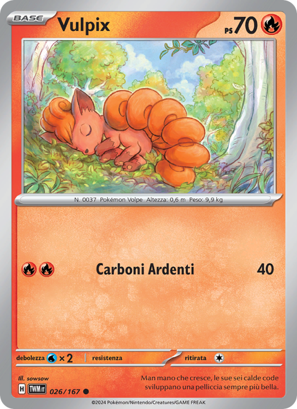 Vulpix 026/226 — Crepuscolo Mascherato (Italian Pokémon TCG card)