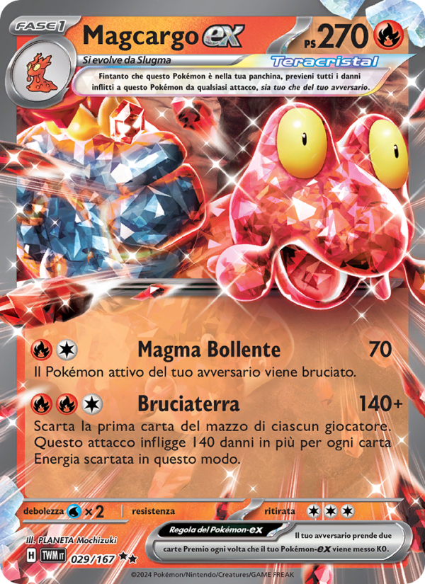 Magcargo-ex 029/226 — Crepuscolo Mascherato (Italian Pokémon TCG card)