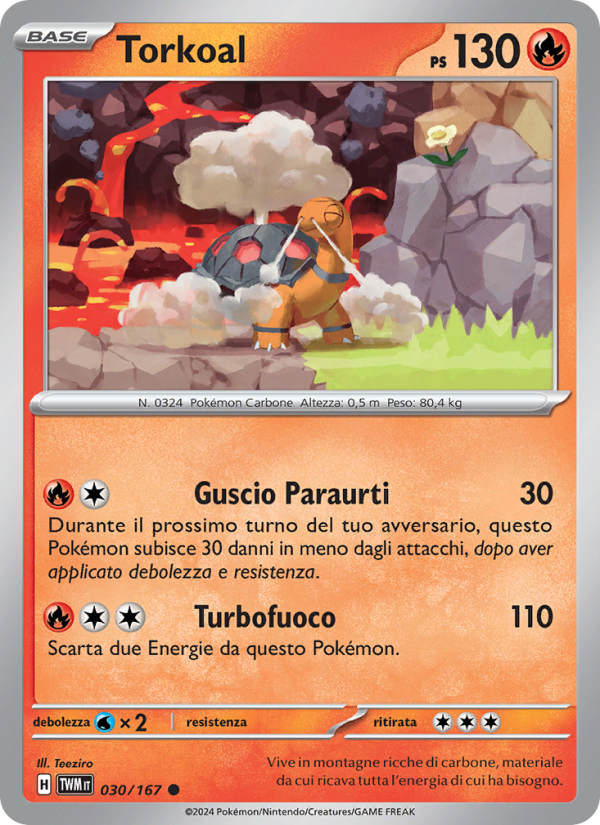 Torkoal 030/226 — Crepuscolo Mascherato (Italian Pokémon TCG card)