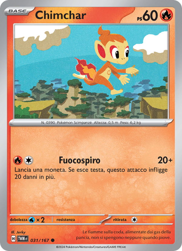 Chimchar 031/226 — Crepuscolo Mascherato (Italian Pokémon TCG card)