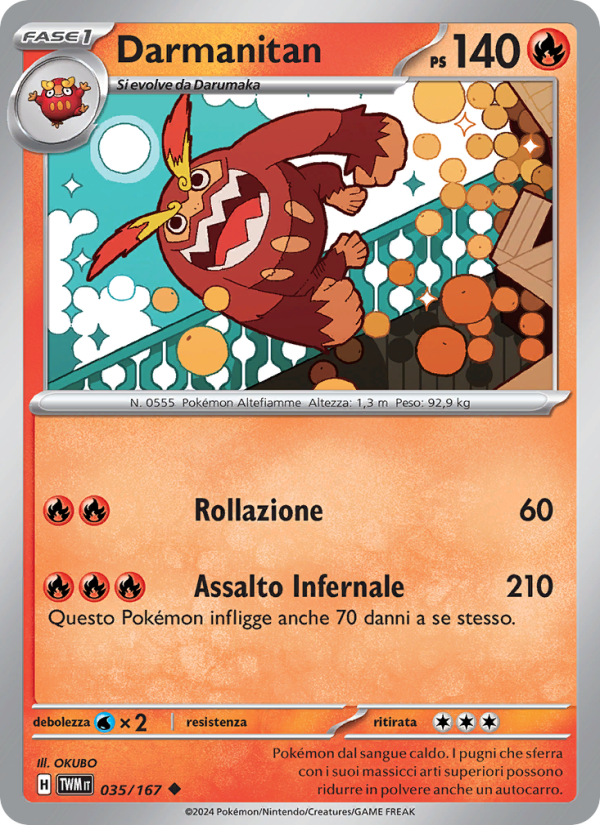 Darmanitan 035/226 — Crepuscolo Mascherato (Italian Pokémon TCG card)