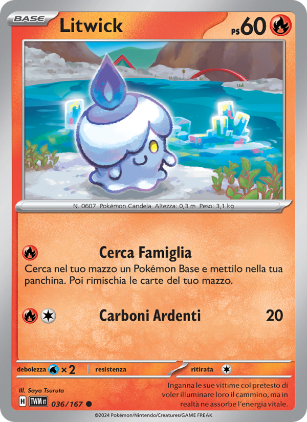 Litwick 036/226 — Crepuscolo Mascherato (Italian Pokémon TCG card)