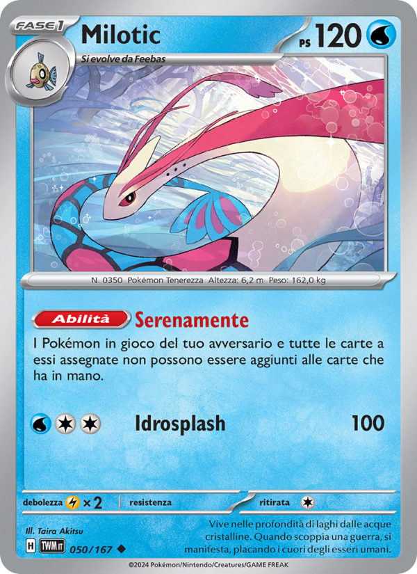 Milotic 050/226 — Crepuscolo Mascherato (Italian Pokémon TCG card)