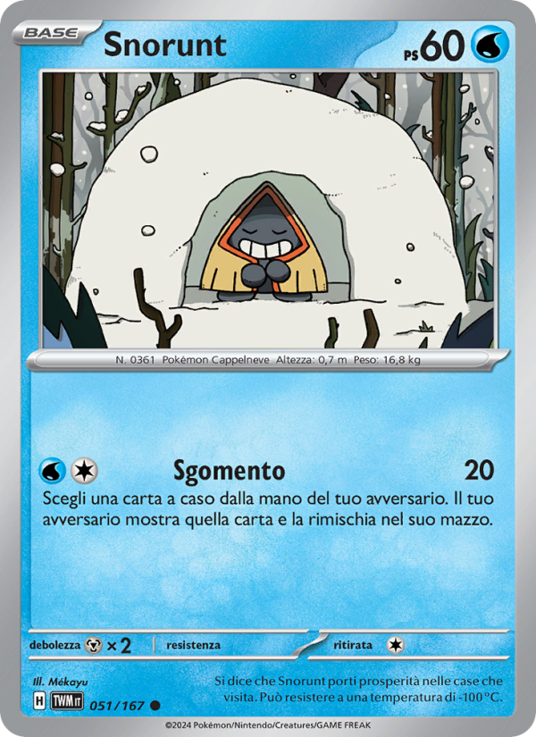 Snorunt 051/226 — Crepuscolo Mascherato (Italian Pokémon TCG card)