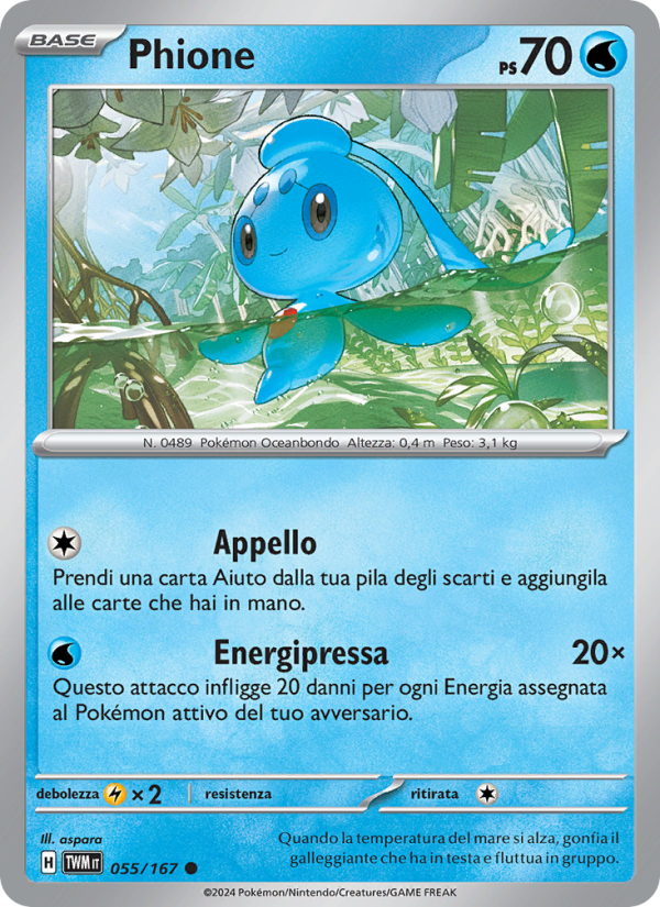 Phione 055/226 — Crepuscolo Mascherato (Italian Pokémon TCG card)