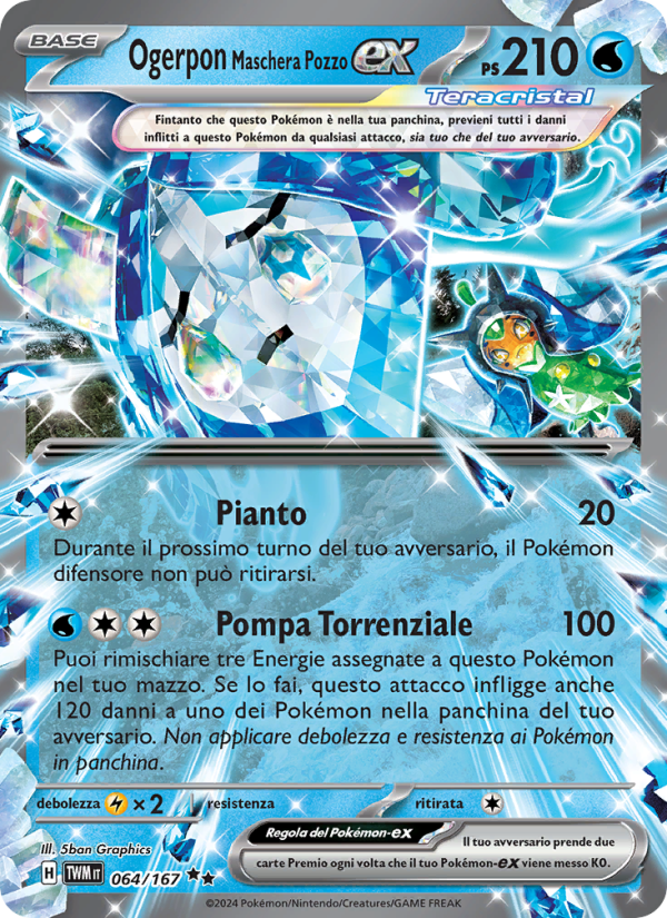 Ogerpon Maschera Pozzo-ex 064/226 — Crepuscolo Mascherato (Italian Pokémon TCG card)