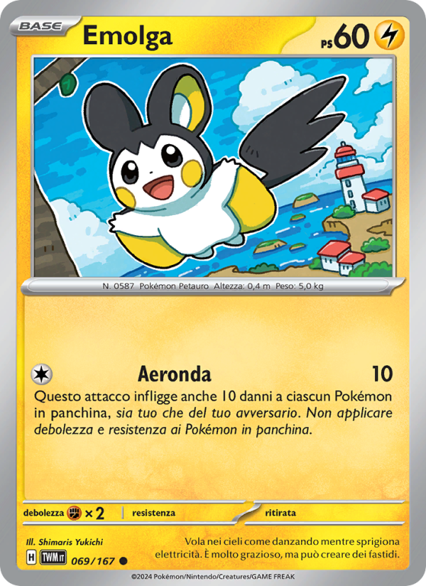 Emolga 069/226 — Crepuscolo Mascherato (Italian Pokémon TCG card)