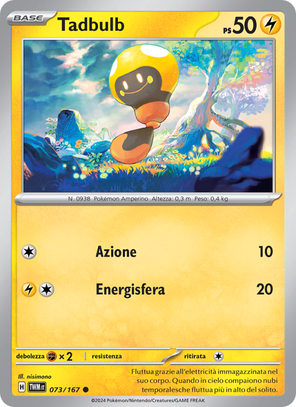 Tadbulb 073/226 — Crepuscolo Mascherato (Italian Pokémon TCG card)