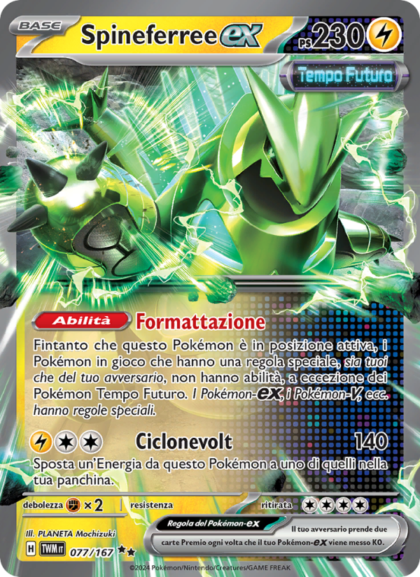 Spineferree-ex 077/226 — Crepuscolo Mascherato (Italian Pokémon TCG card)