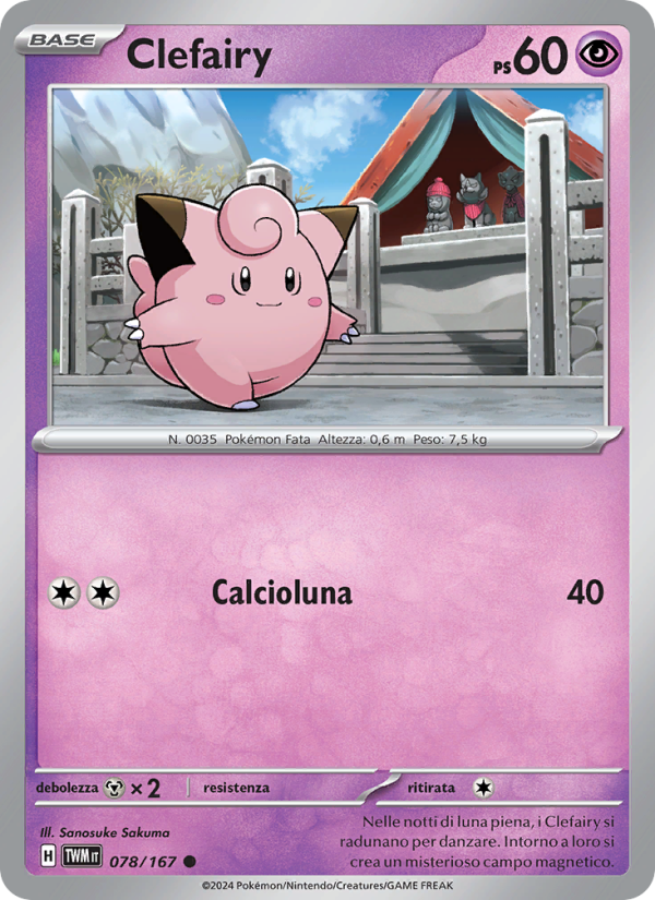 Clefairy 078/226 — Crepuscolo Mascherato (Italian Pokémon TCG card)