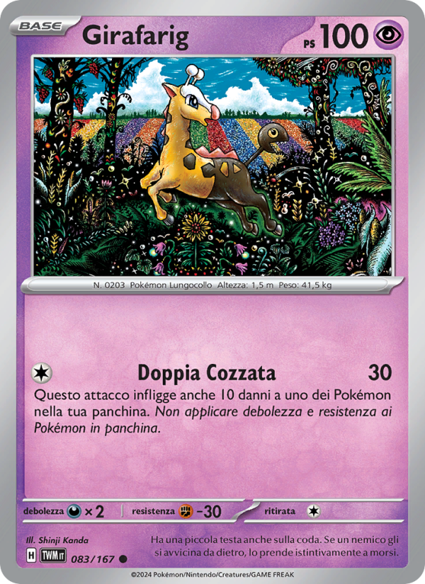 Girafarig 083/226 — Crepuscolo Mascherato (Italian Pokémon TCG card)