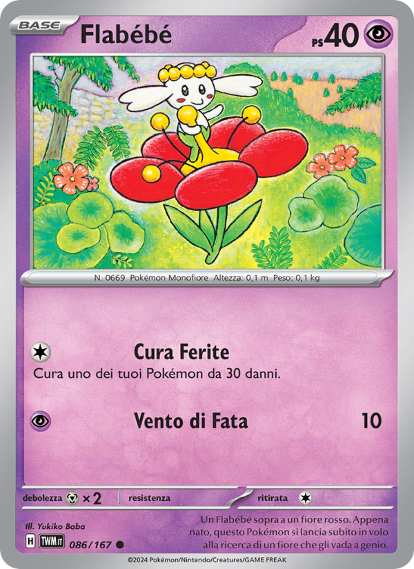 Flabébé 086/226 — Crepuscolo Mascherato (Italian Pokémon TCG card)