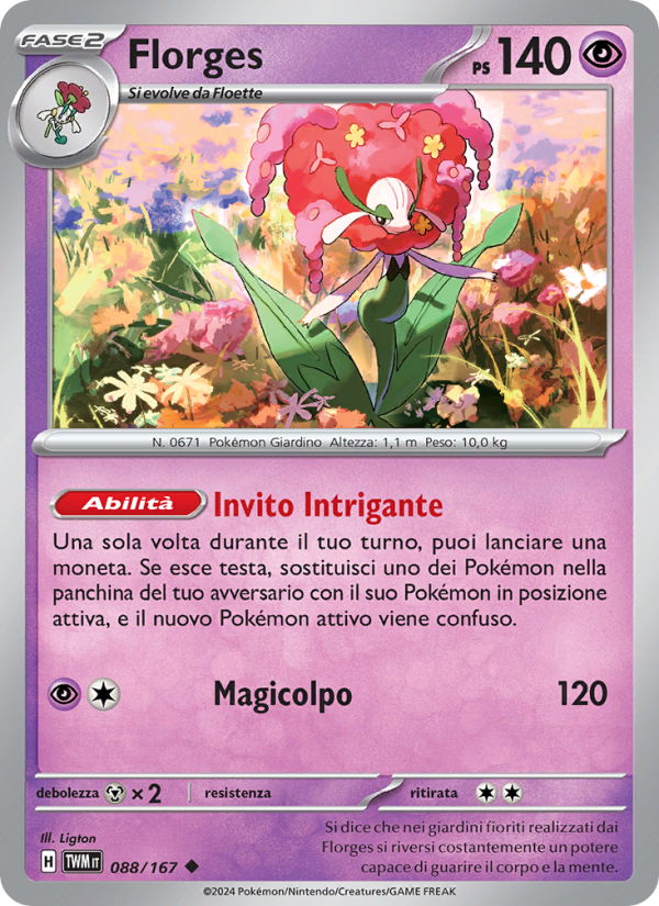 Florges 088/226 — Crepuscolo Mascherato (Italian Pokémon TCG card)