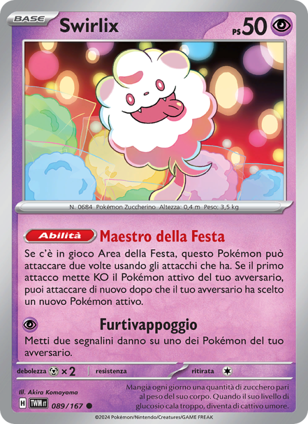 Swirlix 089/226 — Crepuscolo Mascherato (Italian Pokémon TCG card)