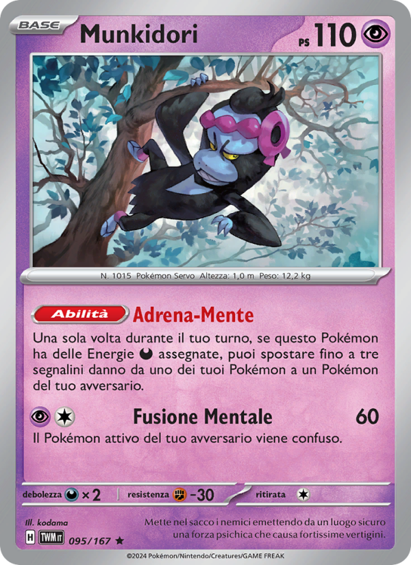Munkidori 095/226 — Crepuscolo Mascherato (Italian Pokémon TCG card)