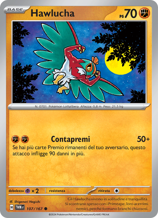 Hawlucha 107/226 — Crepuscolo Mascherato (Italian Pokémon TCG card)